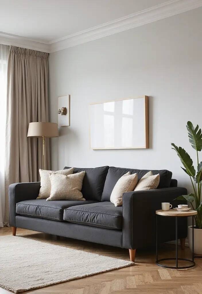 15 Small Apartment Living Room Design Ideas That Wow - 13. Use a Statement Couch