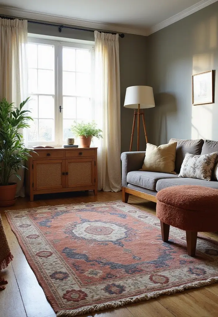 15 Small Apartment Living Room Design Ideas That Wow - 5. Create Zones with Rugs