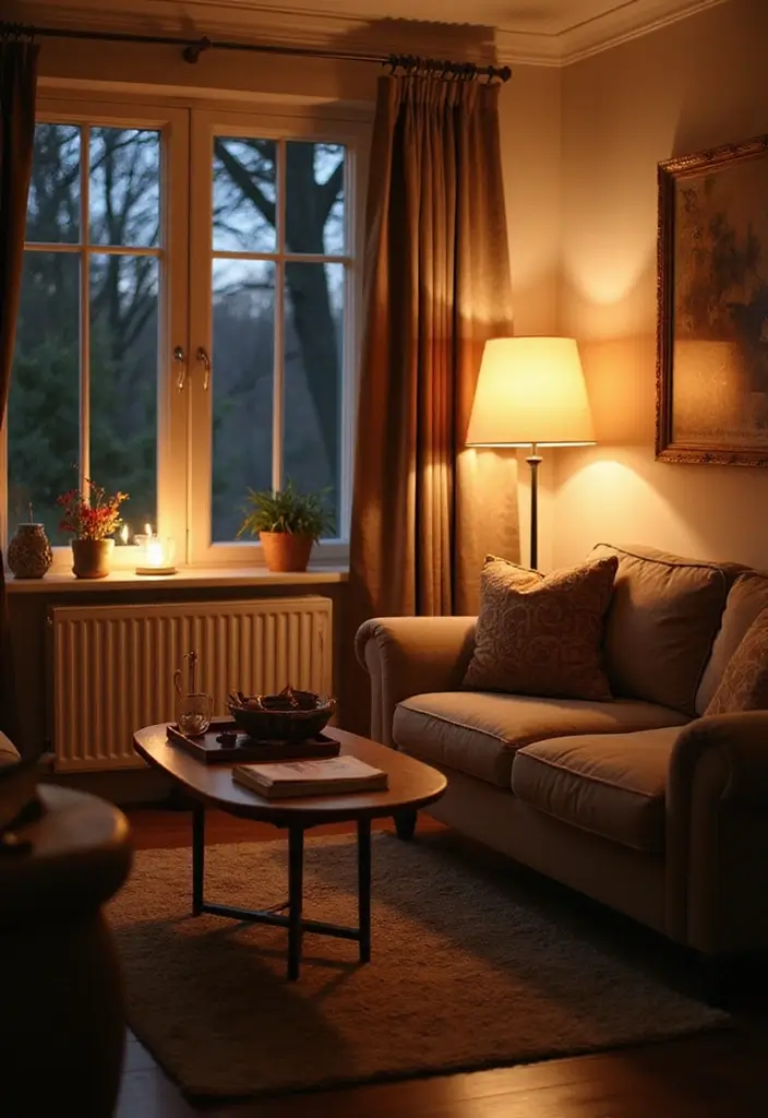 15 Small Apartment Living Room Design Ideas That Wow - 8. Layer Your Lighting