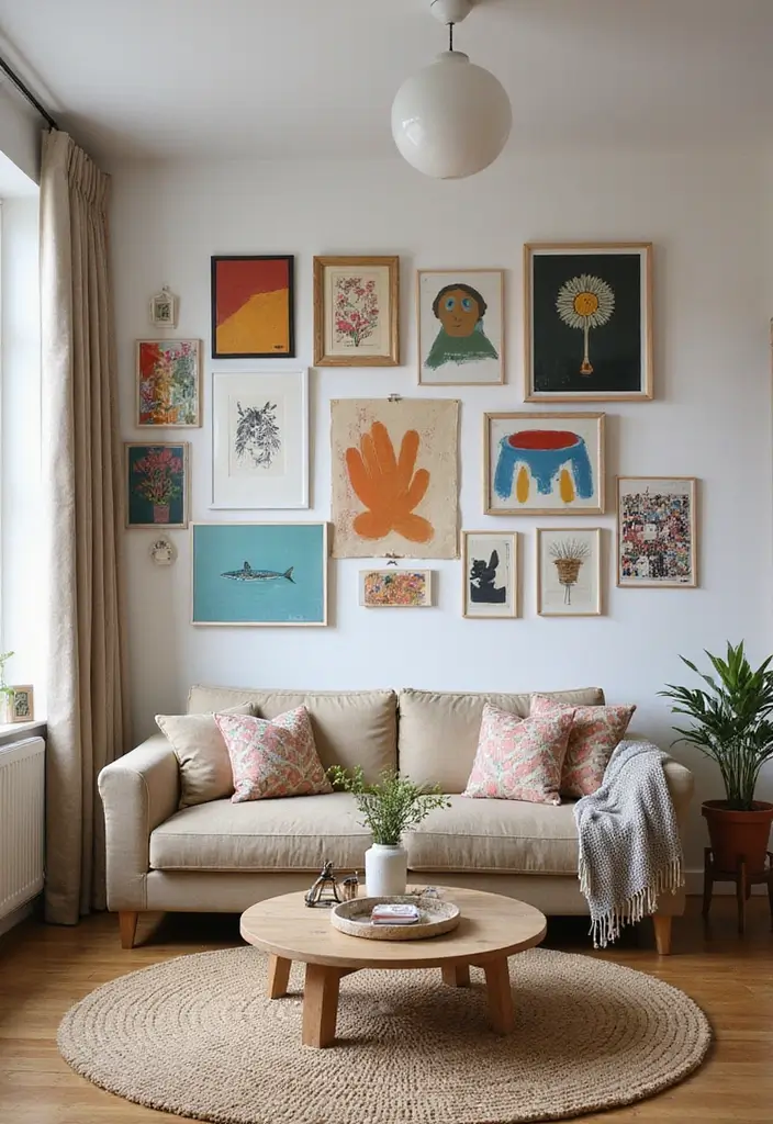 15 Small Apartment Living Room Design Ideas That Wow - 9. Personalize with Art