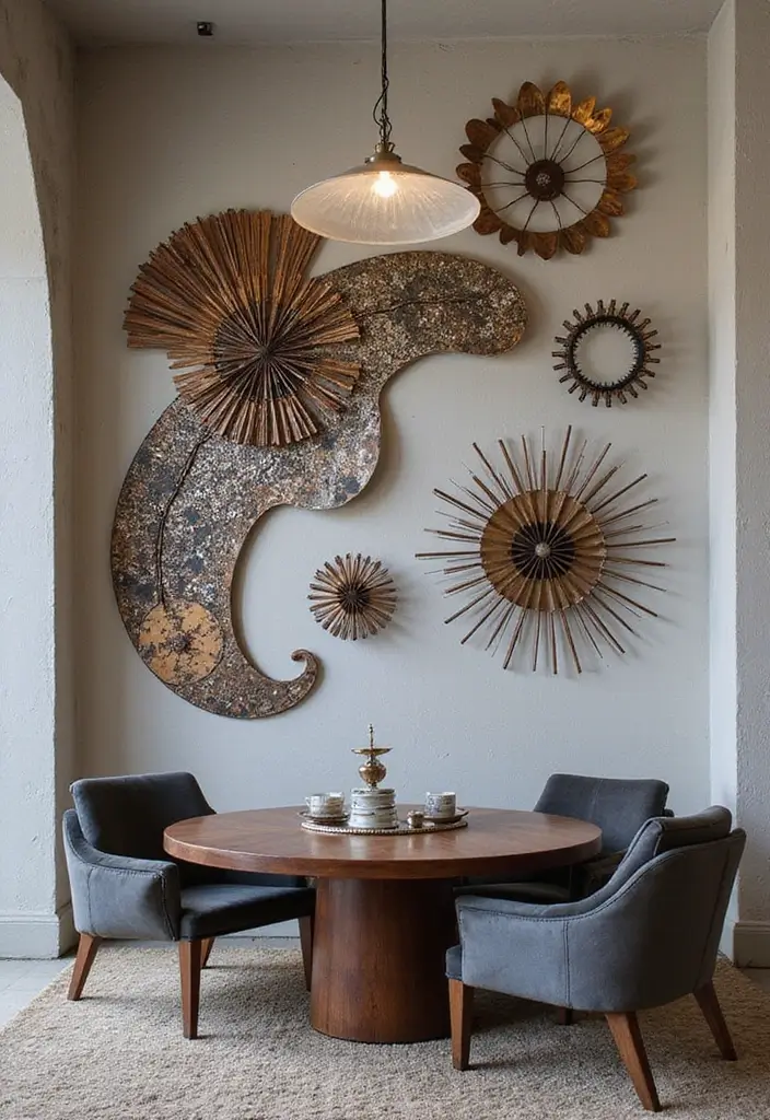 15 Wall Art Designs for Every Style: Eco-Friendly Ideas to Brighten Your Space! - 10. Recycled Metal Art