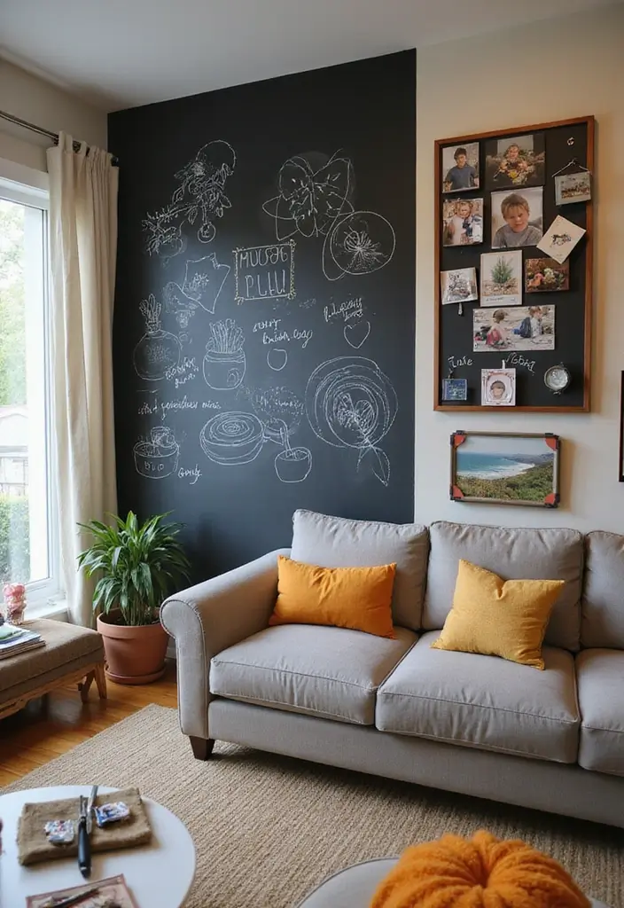 15 Wall Art Living Room Ideas That Impress - 11. Interactive Wall Art