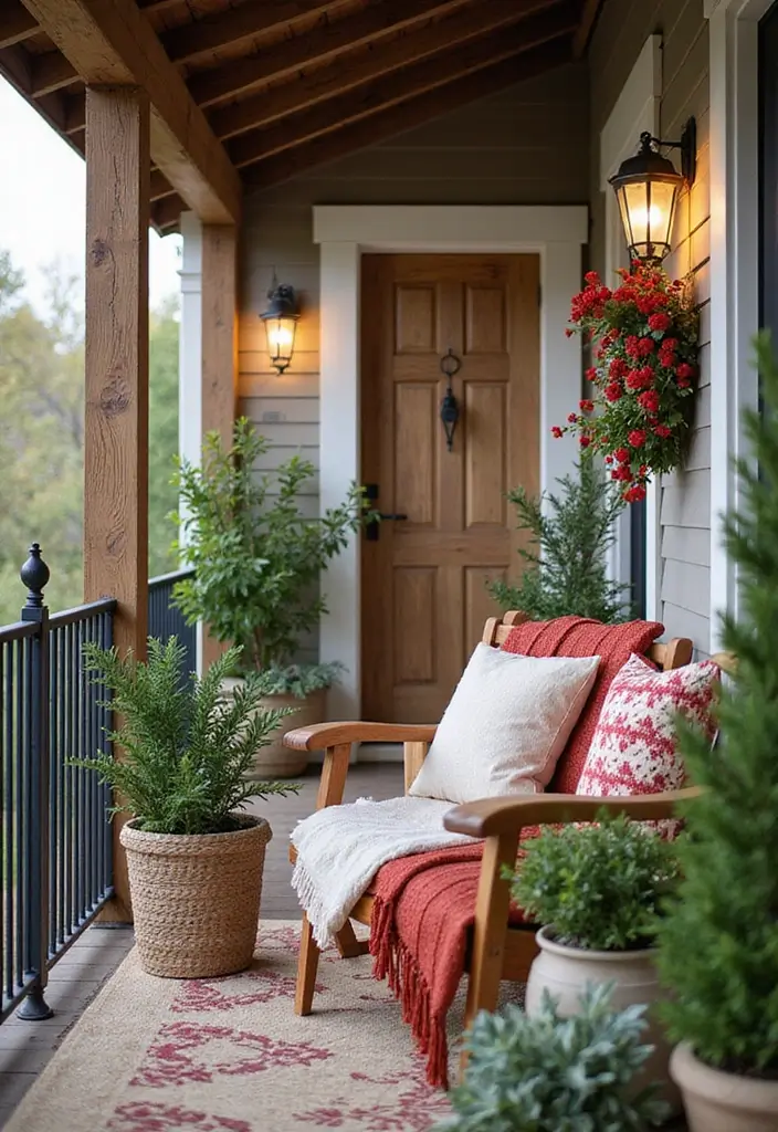 15 Ways to Style a Balcony with Plants - 14. Seasonal Decor to Enhance the Theme