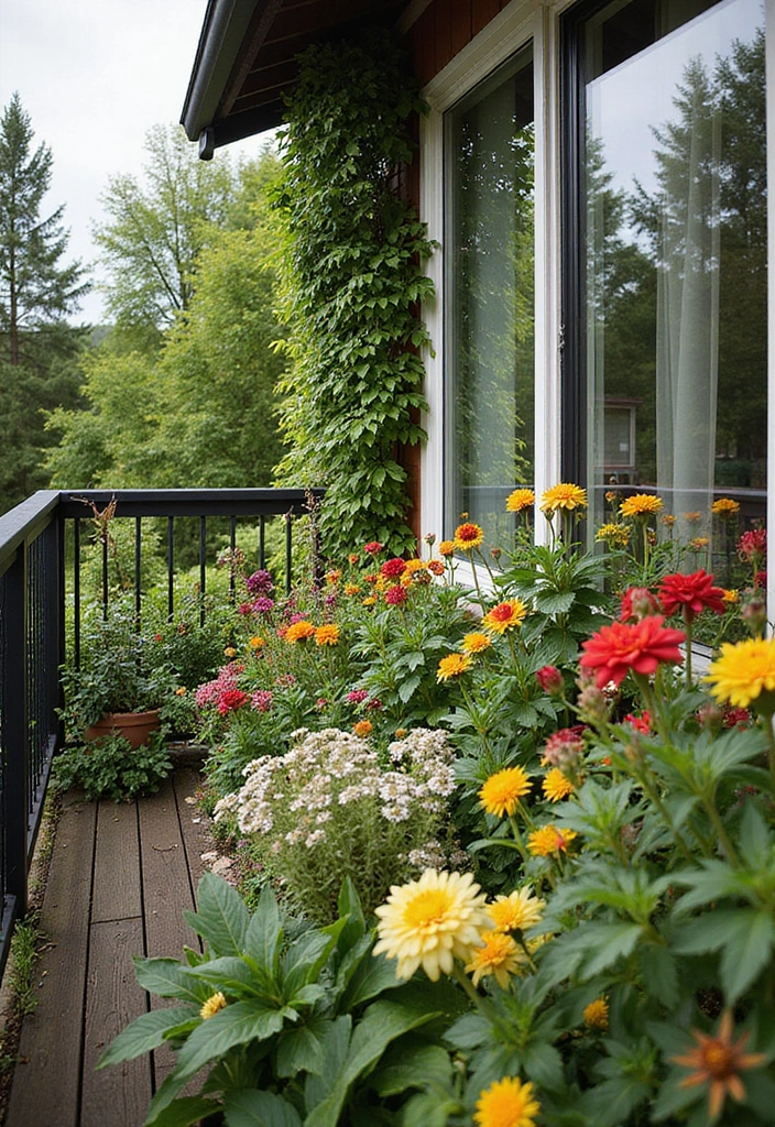 15 Ways to Style a Balcony with Plants - 9. Seasonal Plant Rotation for Variety