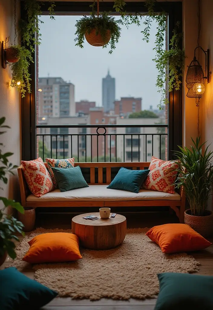 18 Balcony Decor Ideas for a Cozy Retreat - 1. Cozy Seating Nooks