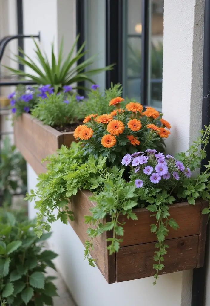 18 Balcony Decor Ideas for a Cozy Retreat - 16. Stylish Planter Boxes