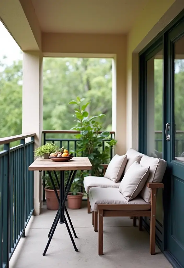 18 Balcony Decor Ideas for a Cozy Retreat - 5. Functional Furniture