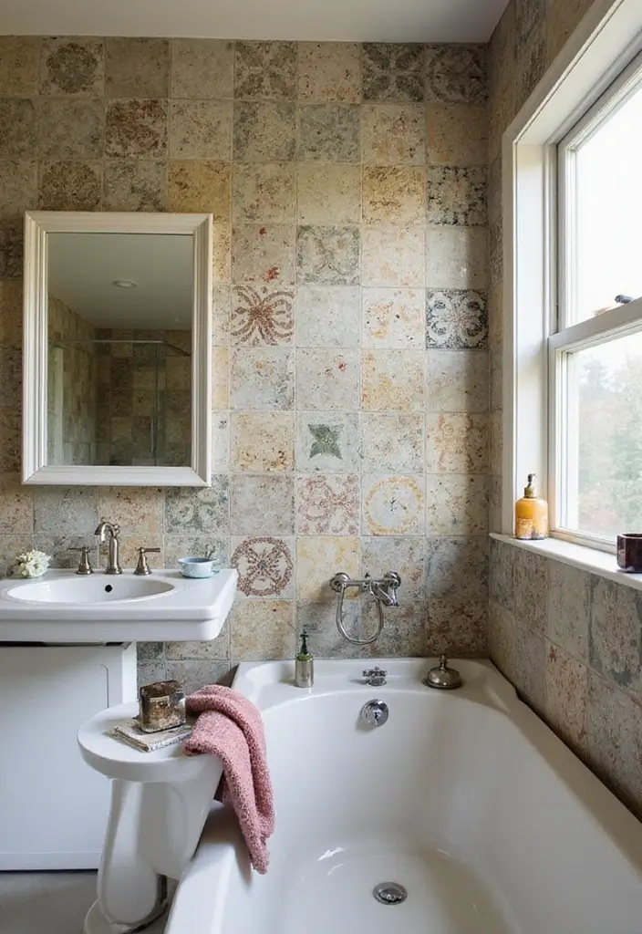 18 Bathroom Tiles That Make a Statement - 11. Artistic Wall Tiles