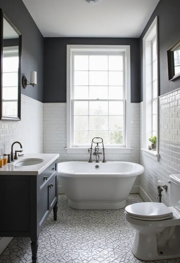 18 Bathroom Tiles That Make a Statement - 14. Classic Black and White