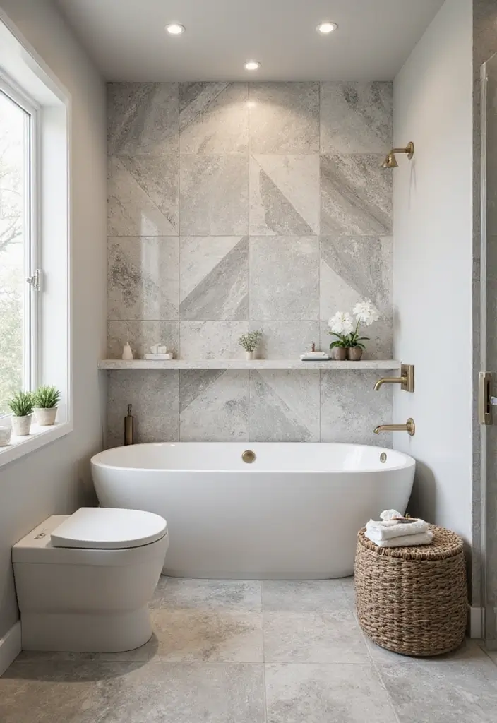 18 Bathroom Tiles That Make a Statement - 18. Creative Tile Layouts