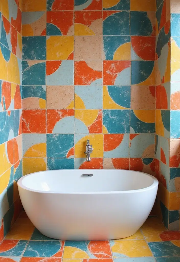 18 Bathroom Tiles That Make a Statement - 2. Geometric Patterns