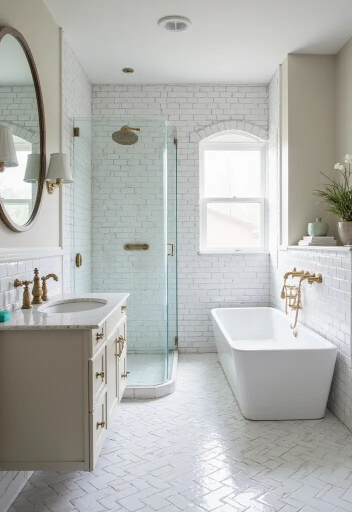 18 Bathroom Tiles That Make a Statement - 6. Subway Tiles with a Twist