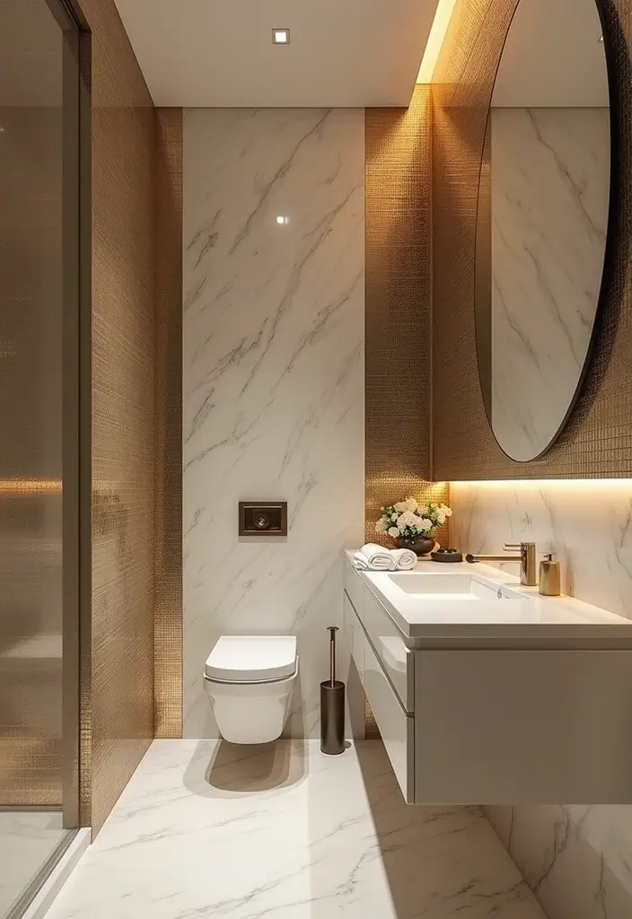 18 Bathroom Tiles That Make a Statement - 7. Metallic Accents