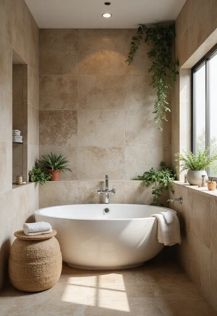 18 Bathroom Tiles That Make a Statement - 8. Nature-Inspired Designs