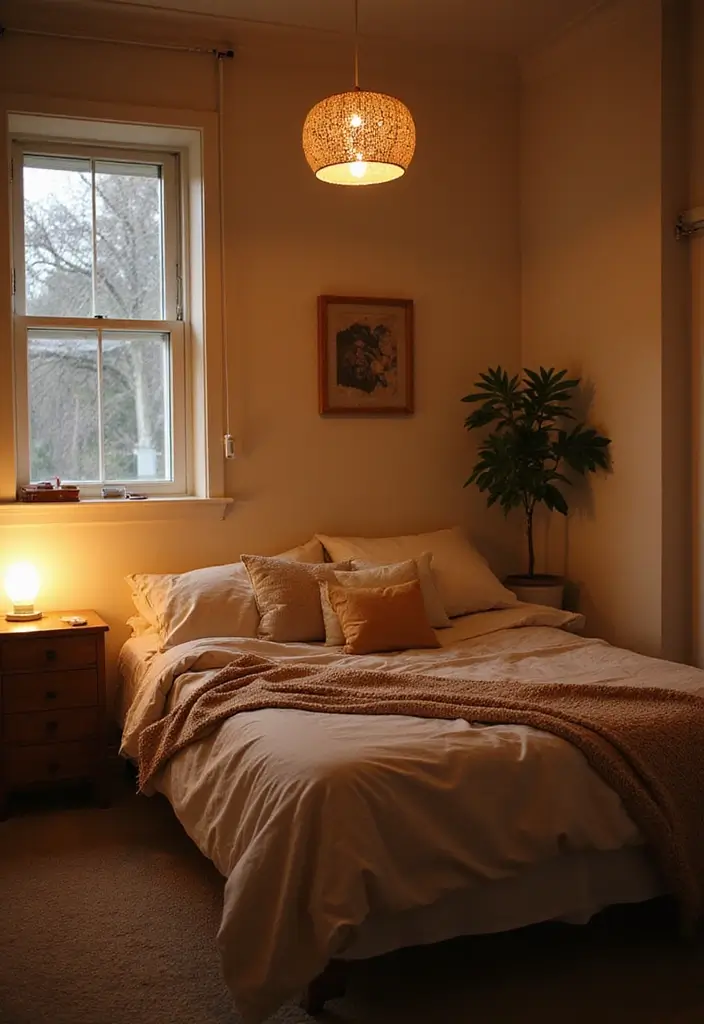 18 Bedroom Redesign Ideas for a Fresh Look - 7. Eco-Friendly Lighting