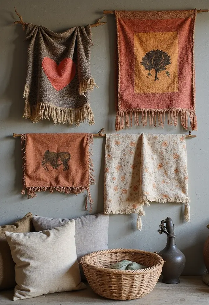 18 Eco-Friendly Wall Art Decor Ideas for Every Room - 5. Fabric Wall Hangings