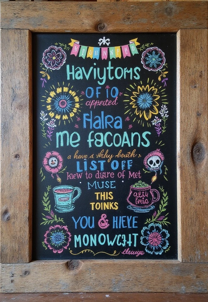 18 Eco-Friendly Wall Art Decor Ideas for Every Room - 6. Chalkboard Art