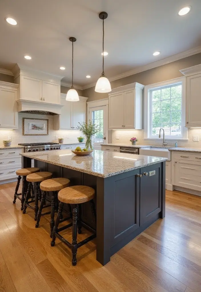 18 Kitchen Island Ideas for Every Layout - 13. U-Shaped Island for Large Kitchens