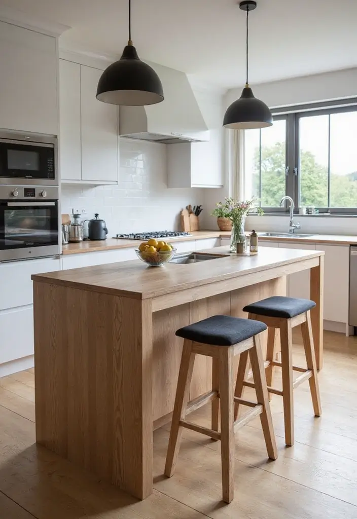 18 Kitchen Island Ideas for Every Layout - 9. Small Island with Bar Seating