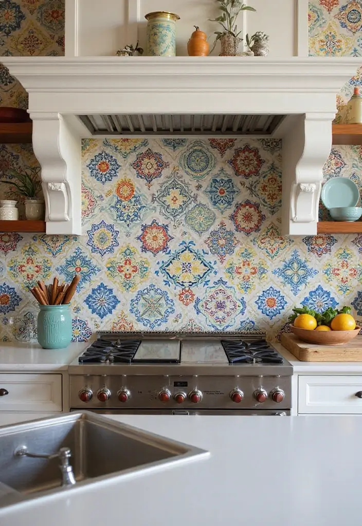 18 Kitchen Tiles Design Ideas for a Stylish Backsplash - 18. Custom Painted Tiles for Personal Touch