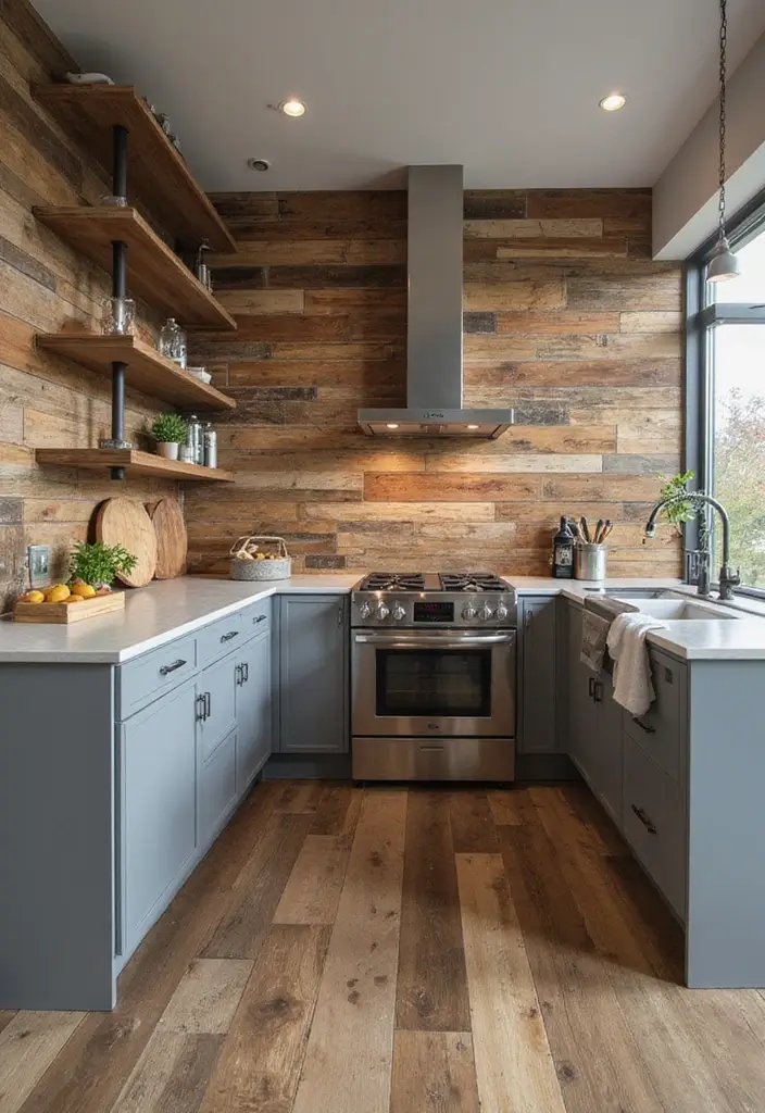 18 Kitchen Tiles Design Ideas for a Stylish Backsplash - 5. Reclaimed Wood Tiles