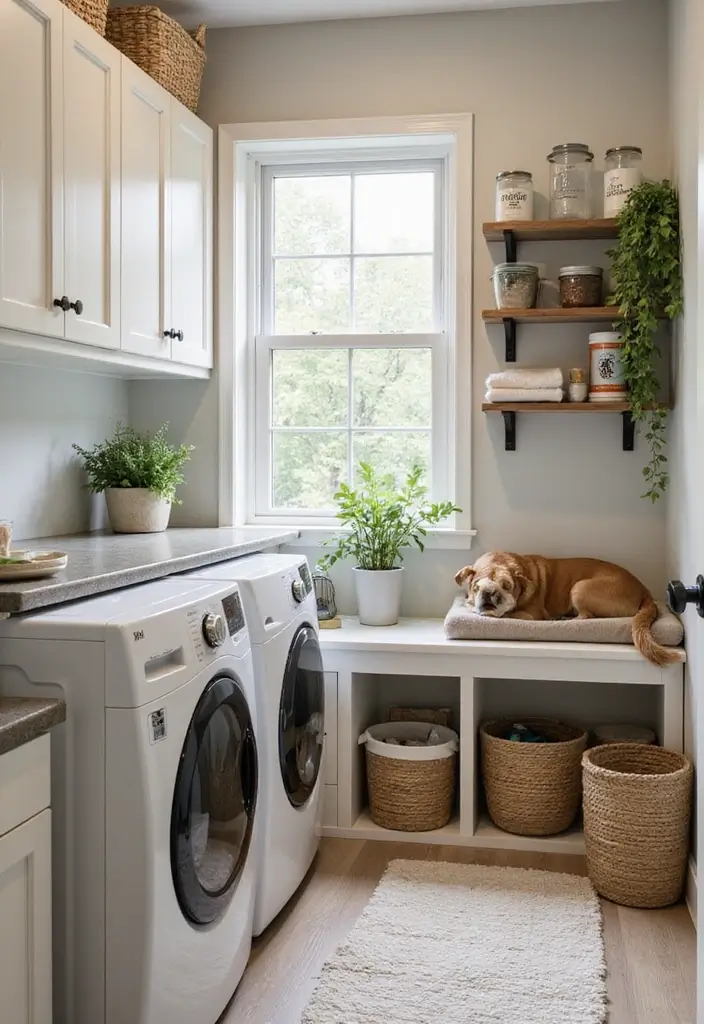 18 Laundry Room Ideas for a Stylish Wash Space - 14. Cozy Nooks for Pet Care