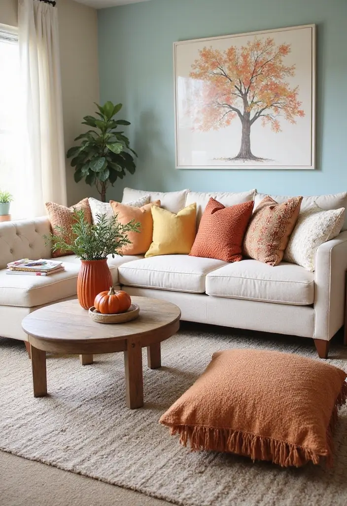 18 Living Room Designs for Small Spaces That Feel Huge - 18. Seasonal Decor Updates