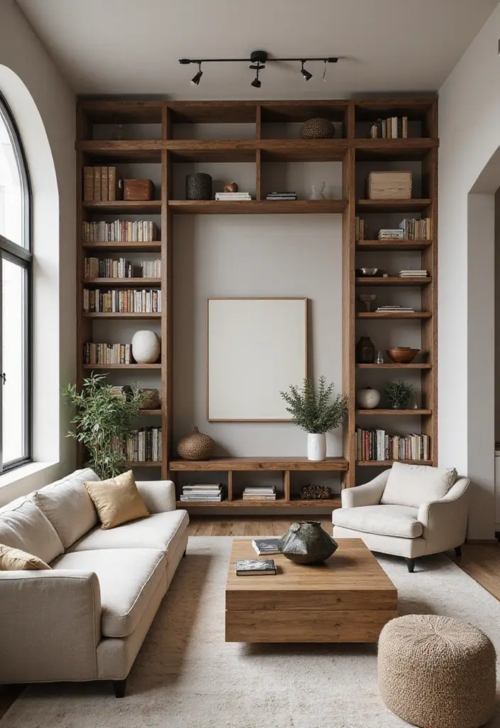 18 Living Room Designs for Small Spaces That Feel Huge - 2. Vertical Storage Solutions