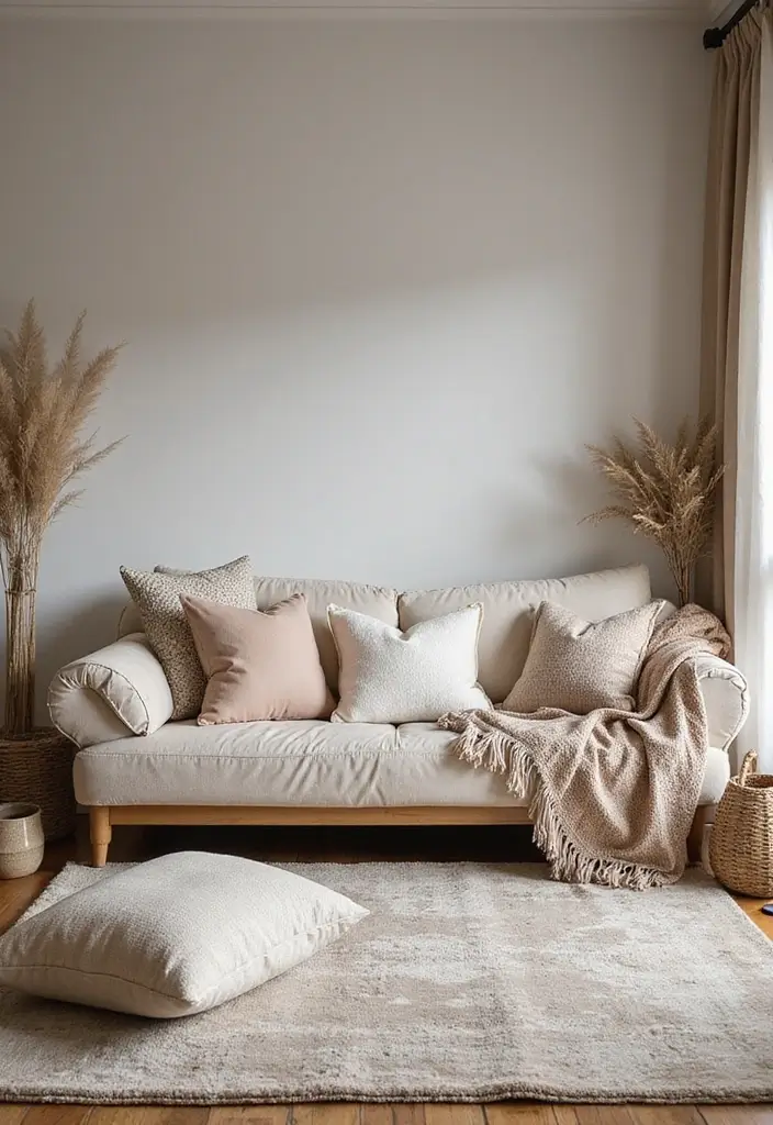 18 Living Room Designs for Small Spaces That Feel Huge - 4. Cozy Textures