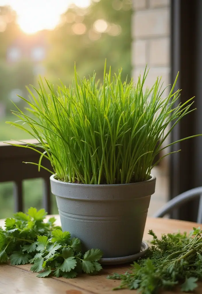 18 Must-Have Plants in Balcony for Fresh Air - 11. Chives