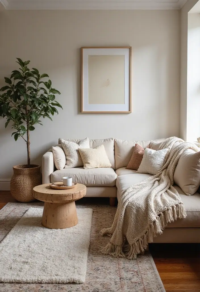 18 Small Apartment Living Room Decor Tips for Cozy Spaces - 4. Add Cozy Textiles
