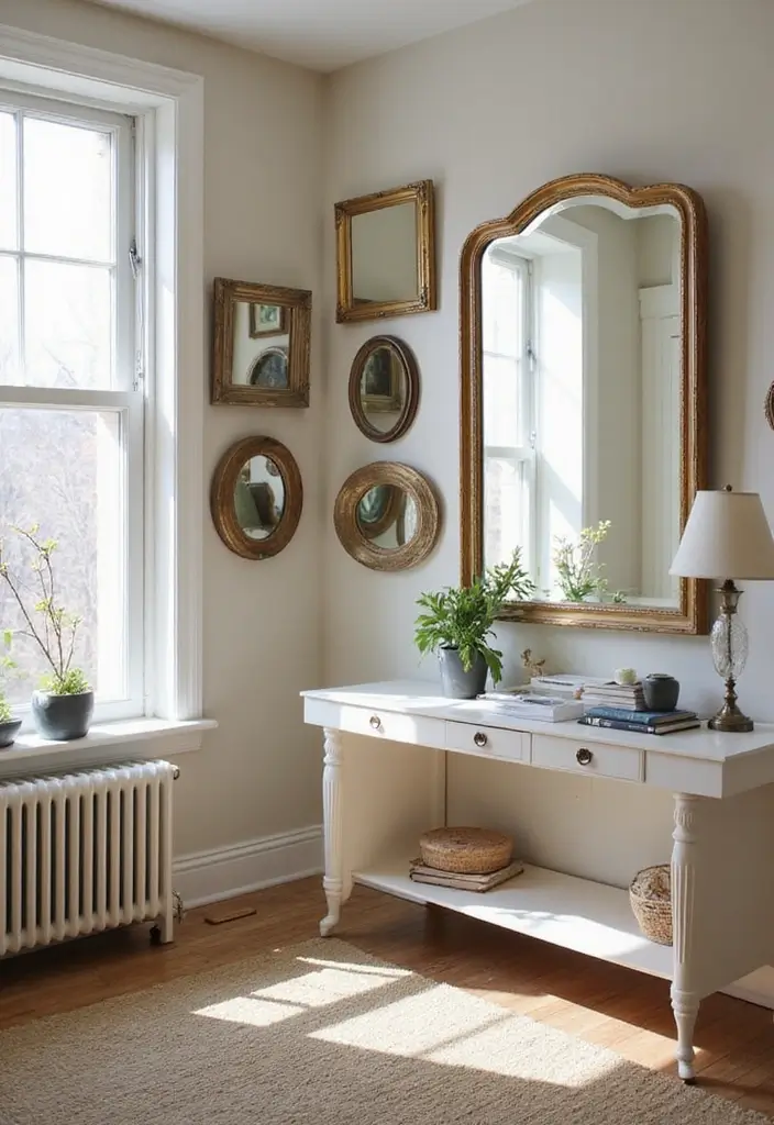 18 Small Apartment Living Room Decor Tips for Cozy Spaces - 8. Use Mirrors to Reflect Light