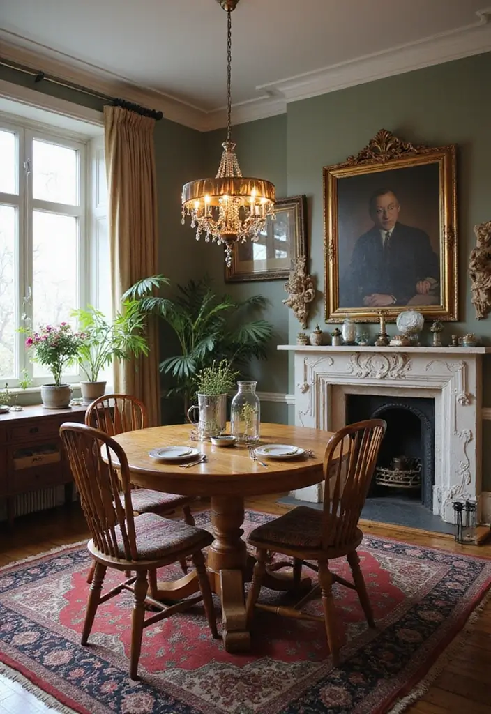 18 Stunning Dining Room Ideas for Modern Homes - 12. Vintage Charm with Modern Twists