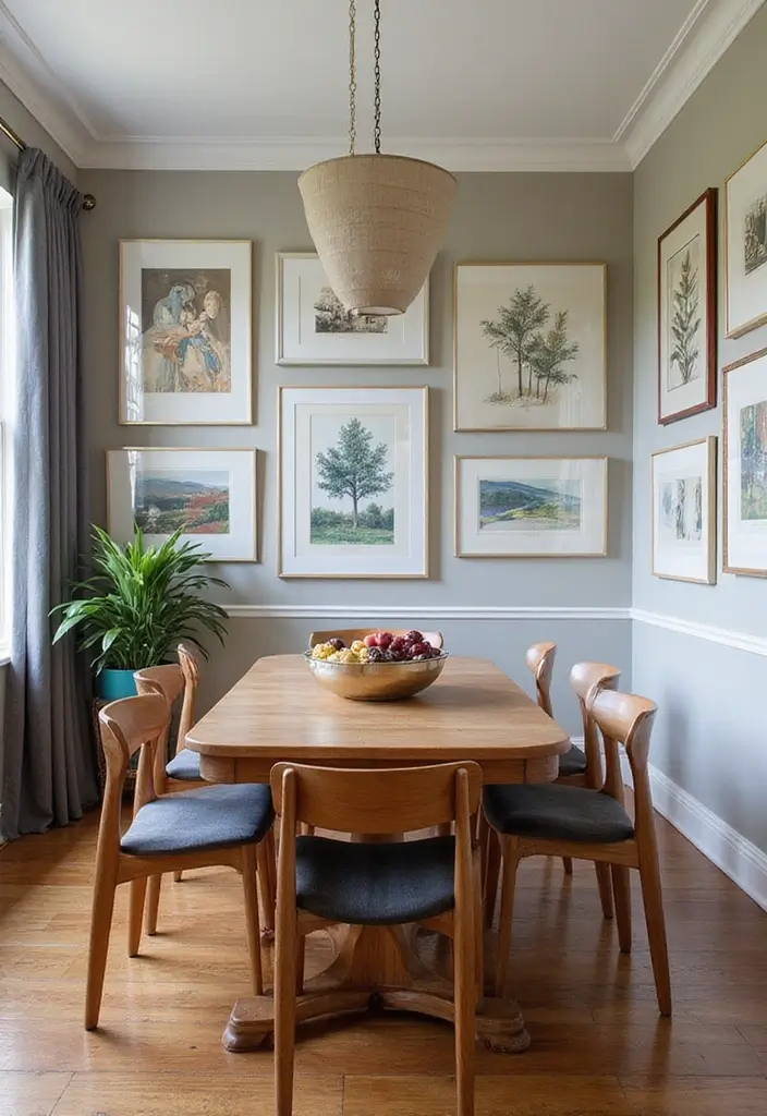 18 Stunning Dining Room Ideas for Modern Homes - 13. Custom Artwork Displays