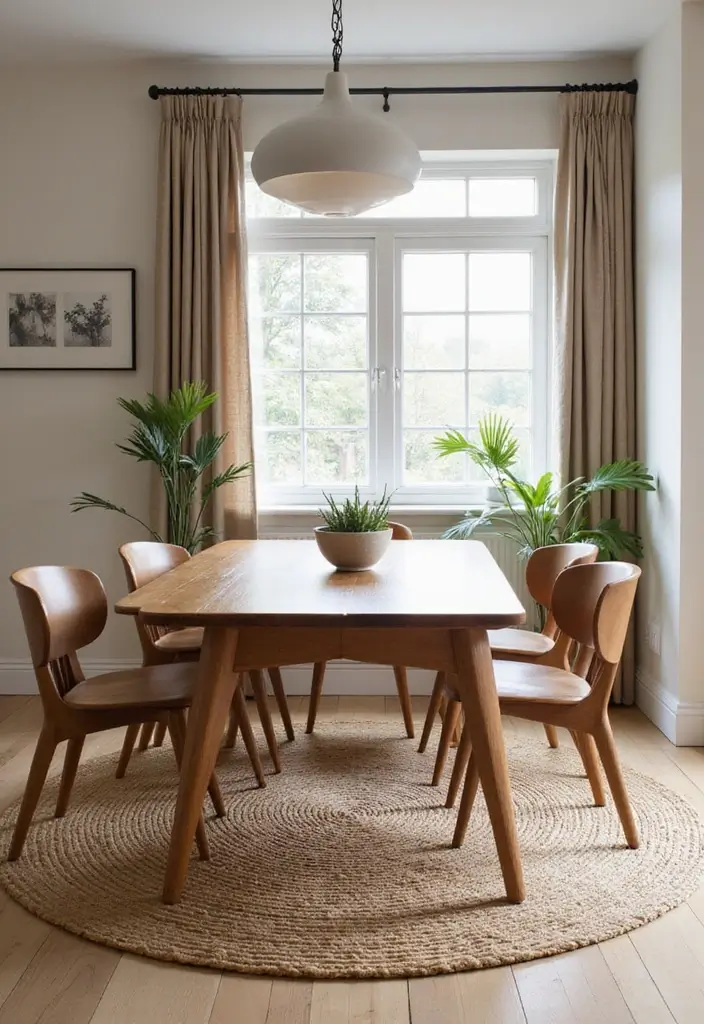 18 Stunning Dining Room Ideas for Modern Homes - 5. Natural Fiber Rugs