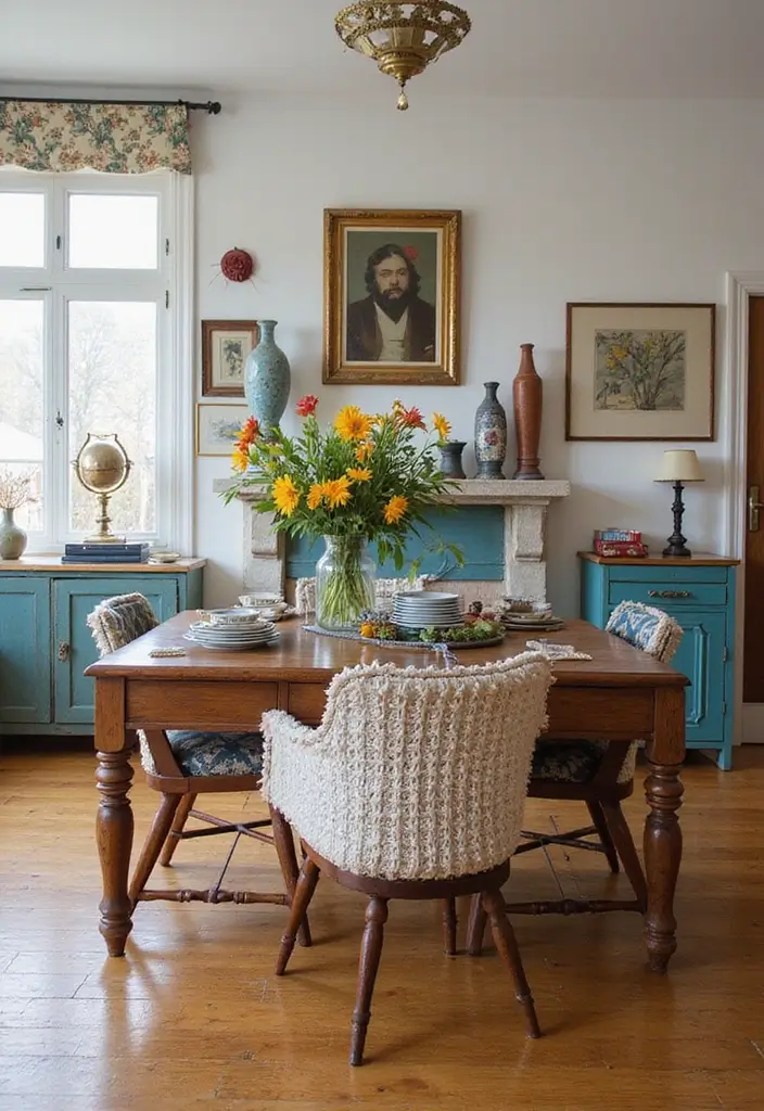 18 Stunning Dining Room Ideas for Modern Homes - 6. Upcycled Decor Pieces