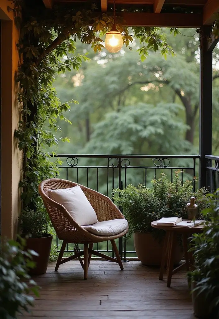 20 Balcony Design Ideas for Urban Living - 1. Cozy Reading Nook