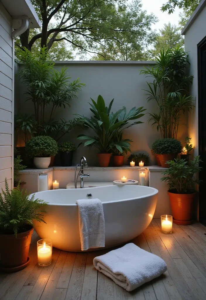 20 Balcony Design Ideas for Urban Living - 11. Luxe Spa Vibe