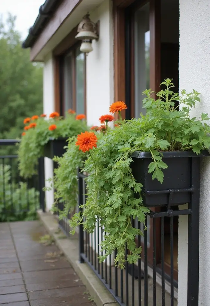 20 Balcony Design Ideas for Urban Living - 7. Balustrade Gardens