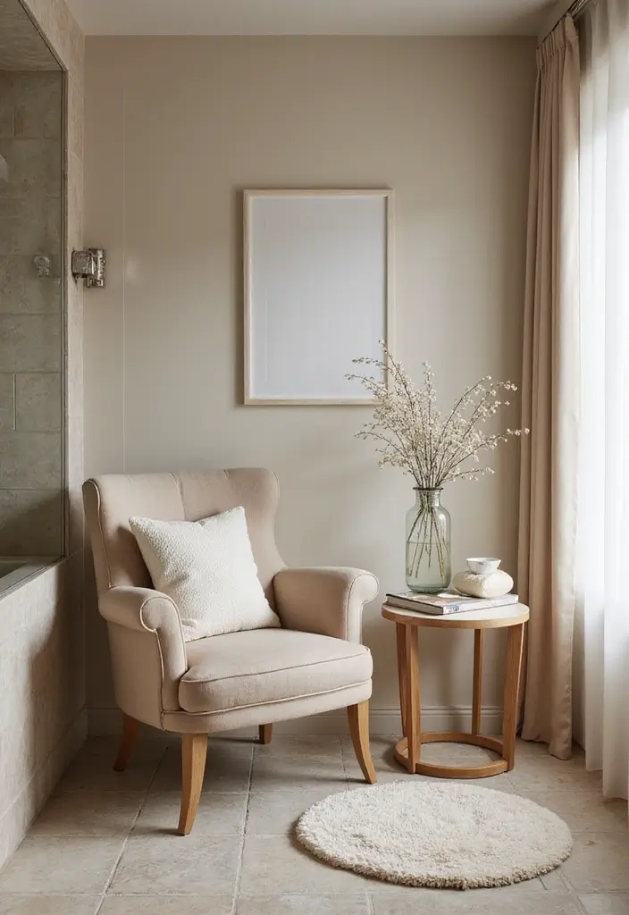 20 Bathroom Remodel Ideas for a Spa-Like Feel - 15. Create a Relaxation Nook