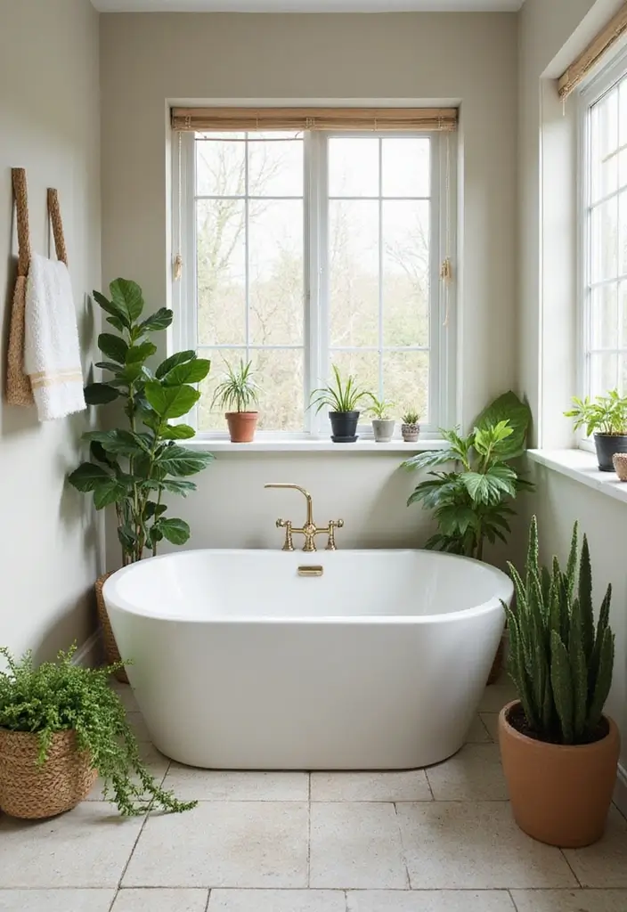 20 Bathroom Remodel Ideas for a Spa-Like Feel - 8. Outdoor Inspired Decor