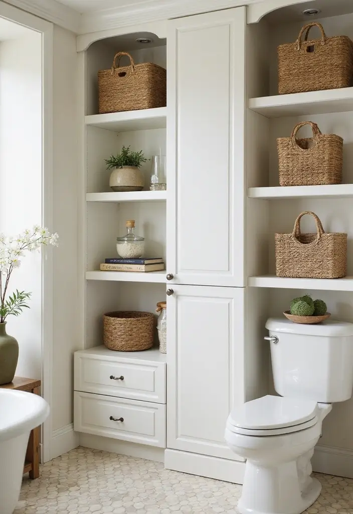 20 Bathroom Remodel Ideas for a Spa-Like Feel - 9. Storage Solutions to Declutter