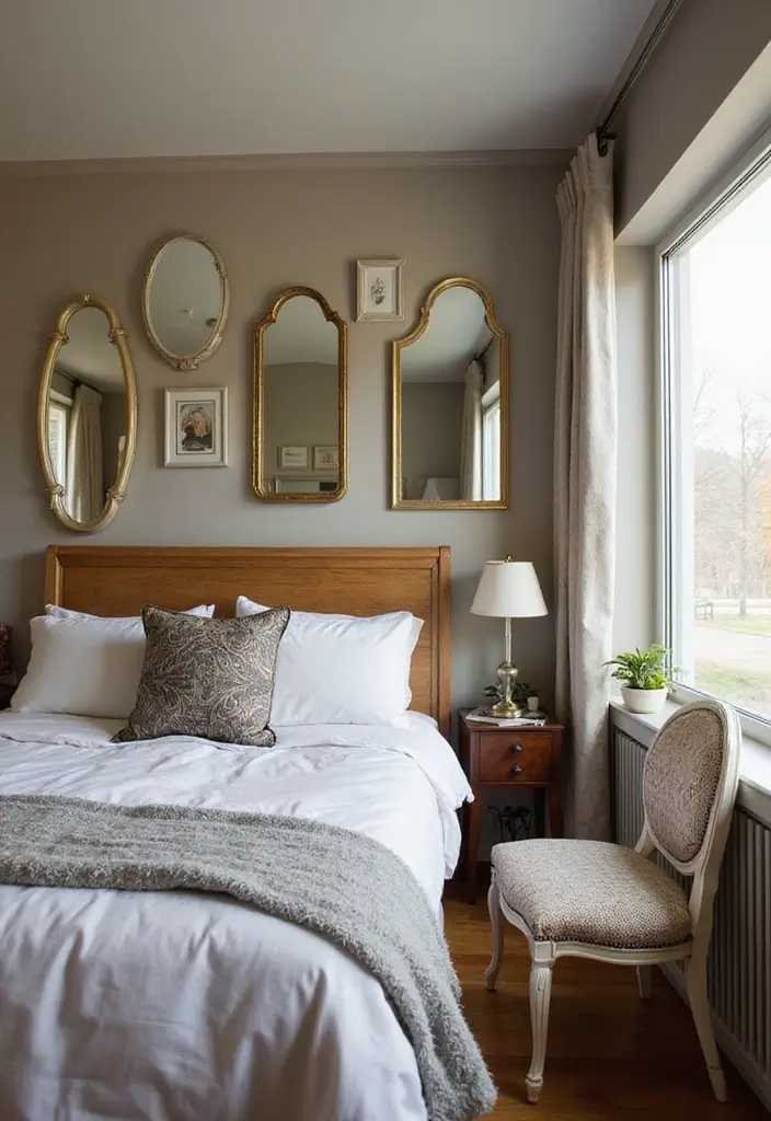 20 Bedroom Interior Design Ideas for a Dreamy Escape - 19. Creative Use of Mirrors