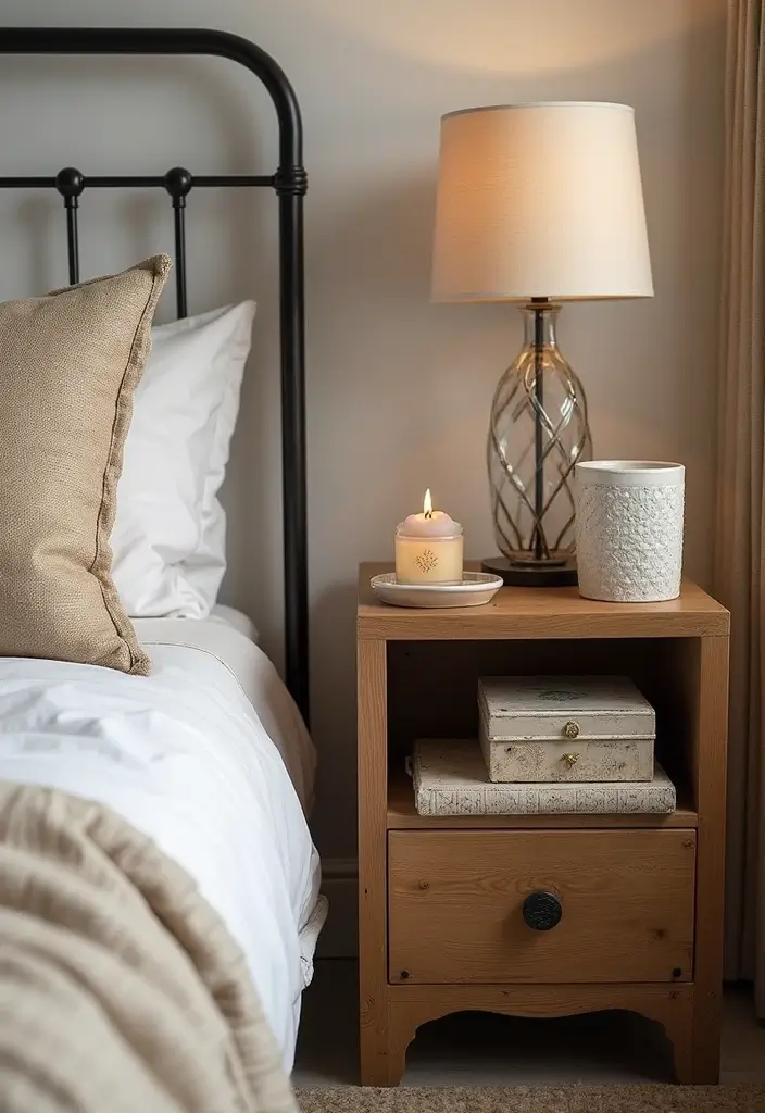20 Bedroom Interior Design Ideas for a Dreamy Escape - 9. Unique Bedside Tables