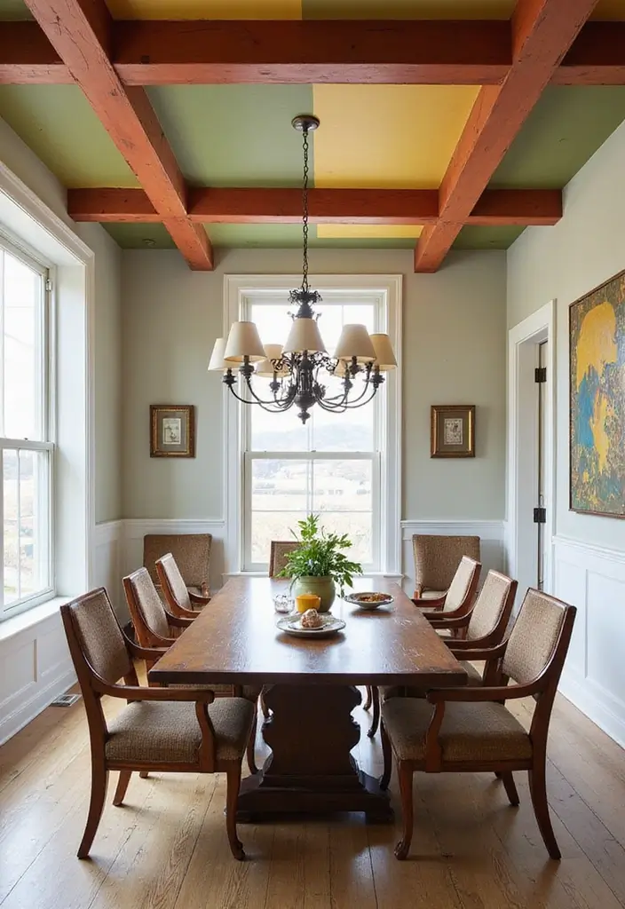 20 Dining Room Design Ideas for Every Taste - 15. Bold Ceiling Designs