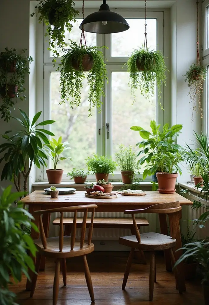 20 Dining Room Design Ideas for Every Taste - 2. Go Green with Indoor Plants
