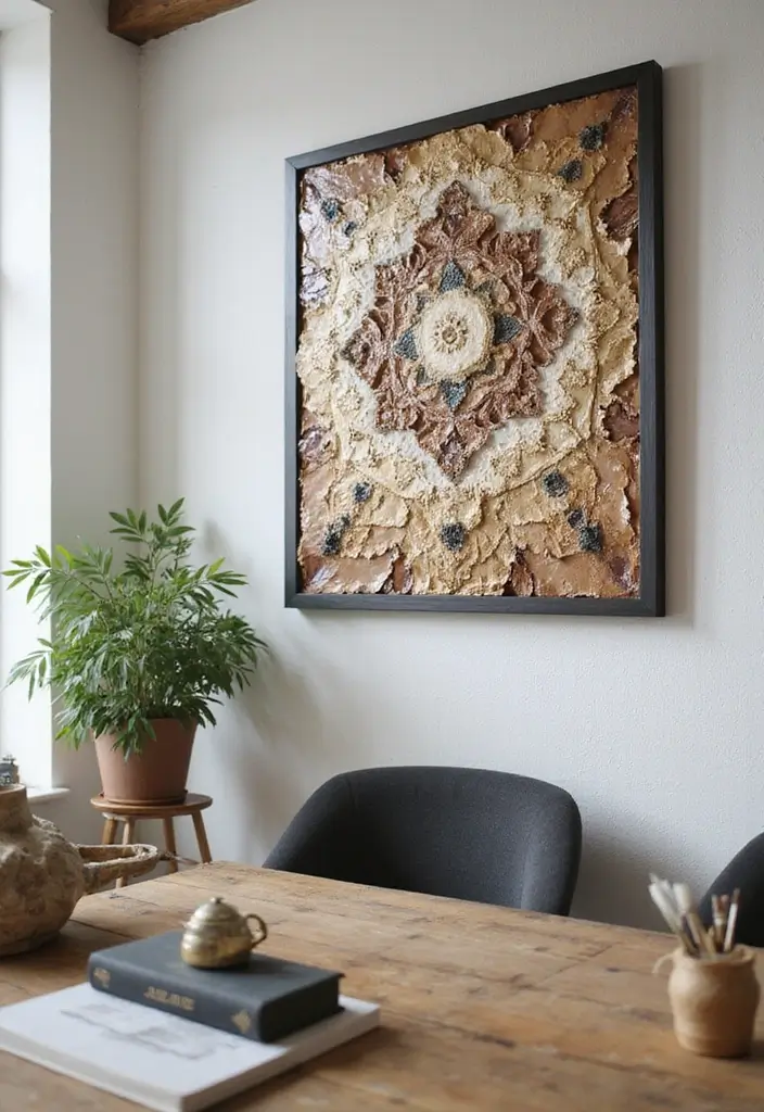 20 Eco-Friendly Home Office Ideas for Remote Workers - 5. Sustainable Wall Art