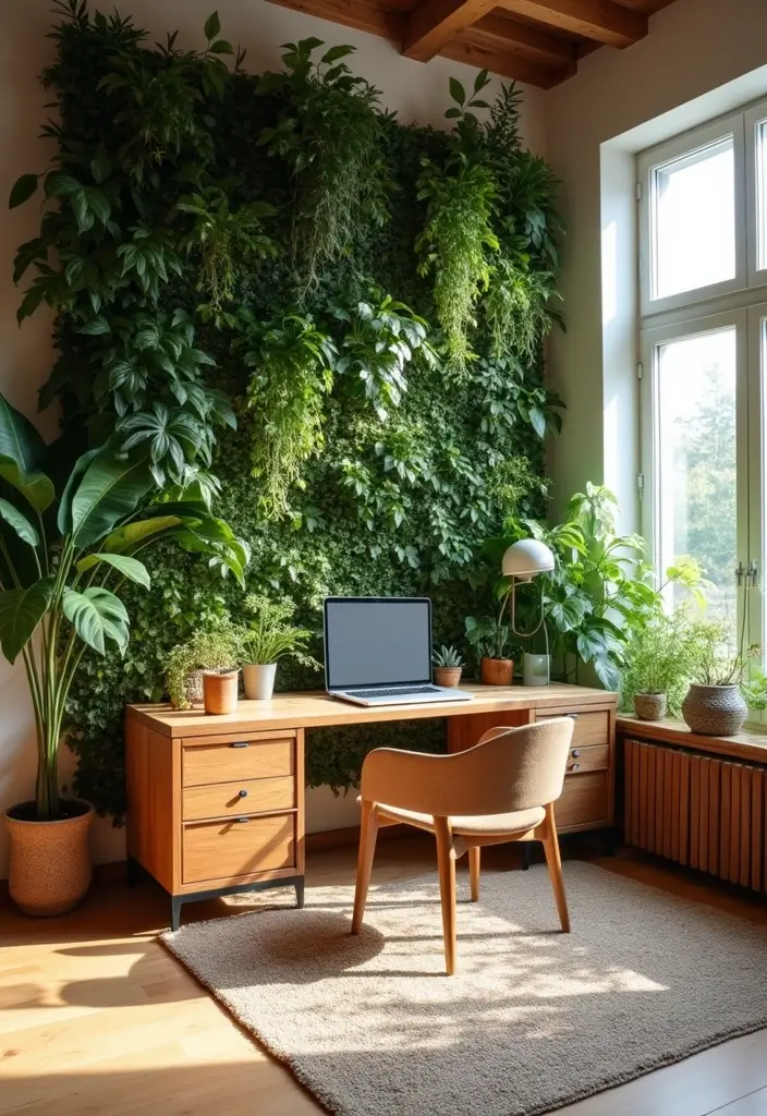20 Eco-Friendly Home Office Ideas for Remote Workers - 9. Biophilic Design Elements