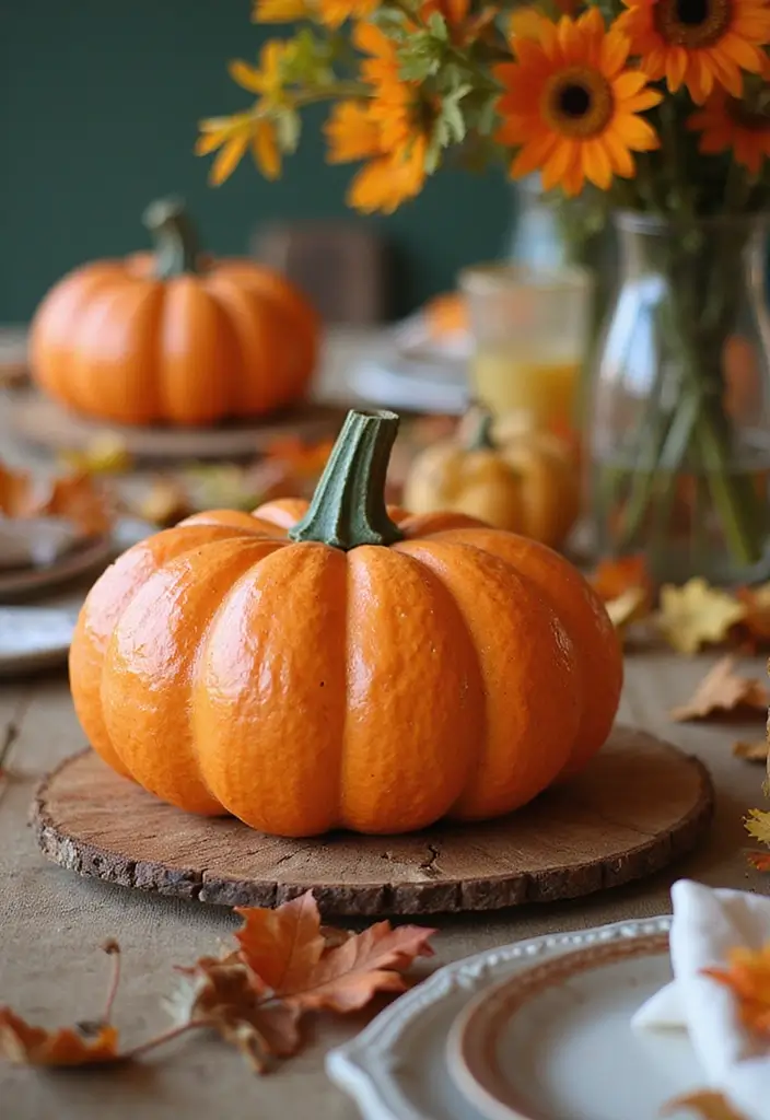 20 Fall Decorations for a Cozy Home in 2025 - 1. Upcycled Pumpkin Centerpieces
