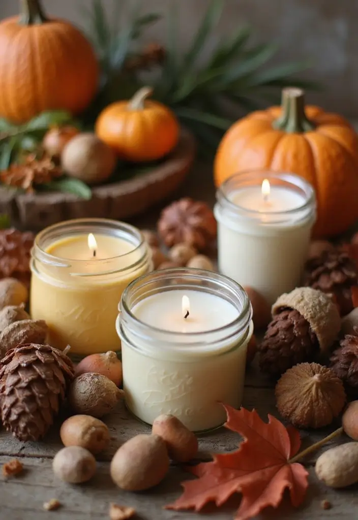 20 Fall Decorations for a Cozy Home in 2025 - 2. Eco-Friendly Candles